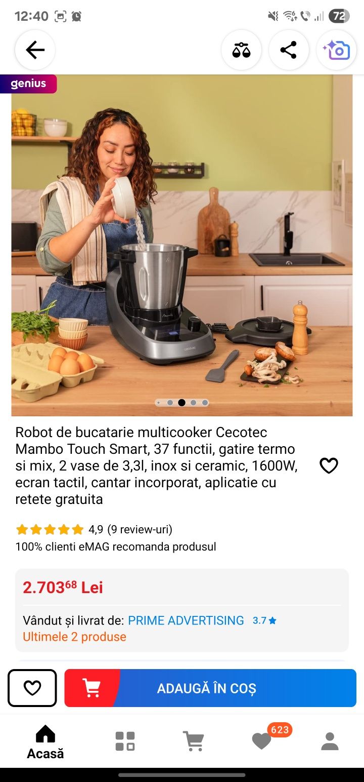 Robot de bucatarie multicooker Cecotec Mambo Touch