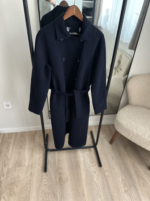 Max Mara тъмносиньо handmade палто