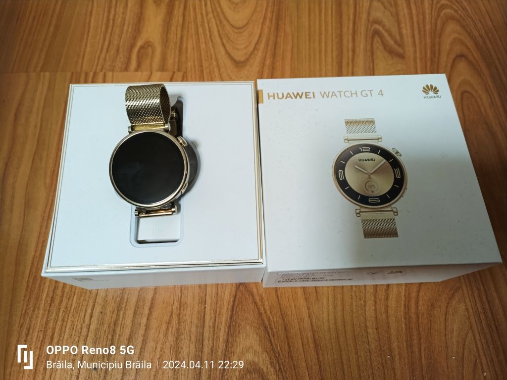 Smartwatch Huawei GT 4 damă GOLD