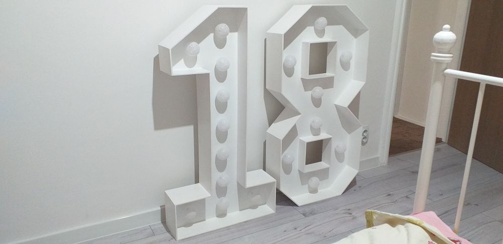 Cifra volumetrica aniversare majorat petreceri 18 led