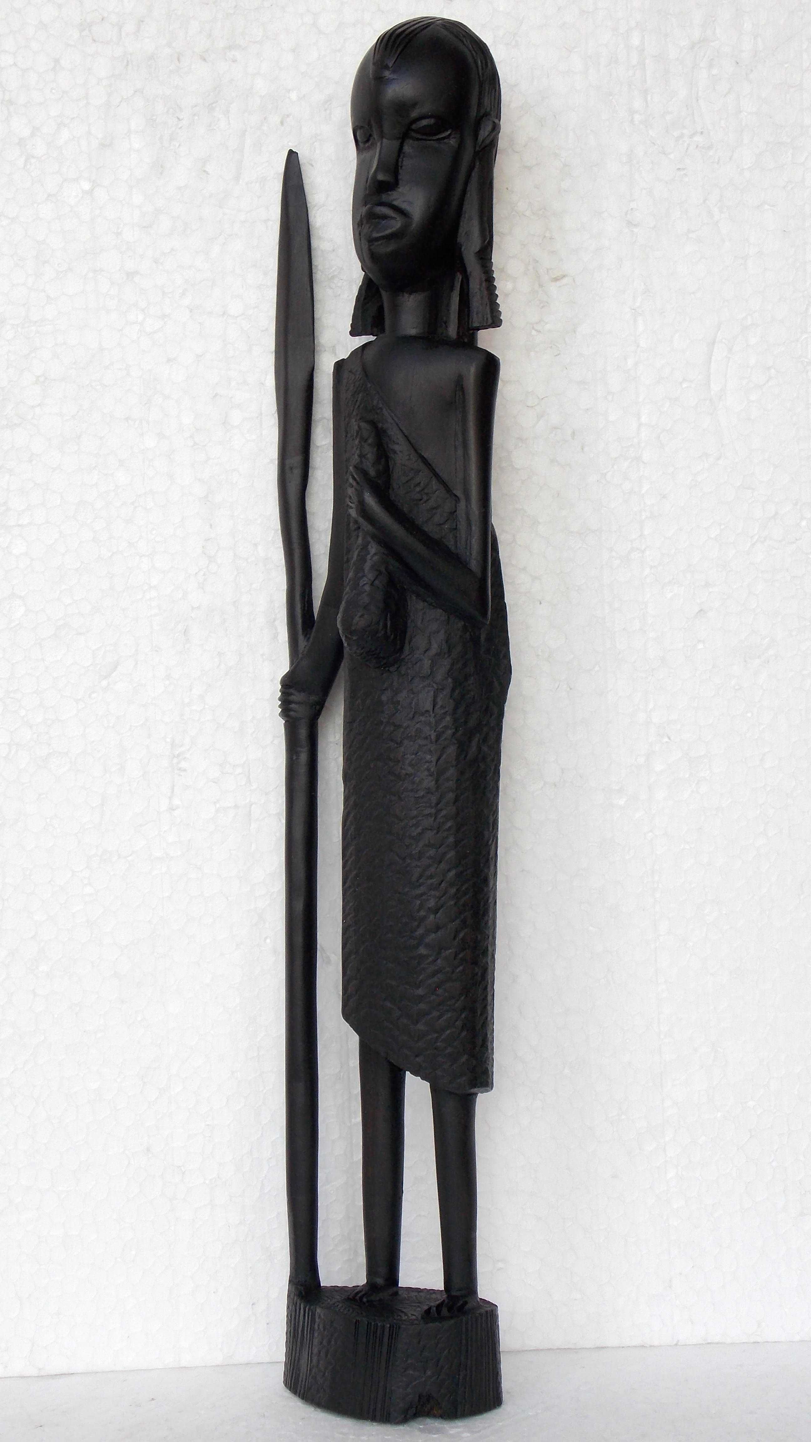 statueta abanos 37 cm,sculptura lemn,africana tribala,antichitati