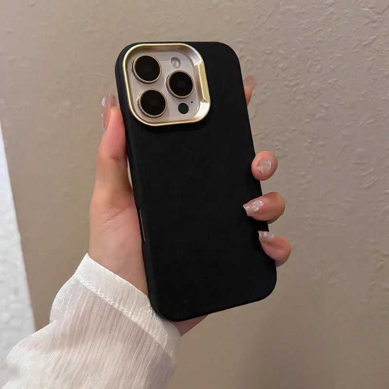 Матовый чехол с золотой рамой, Oltin ramkali matoviy chexol ( IPHONE )