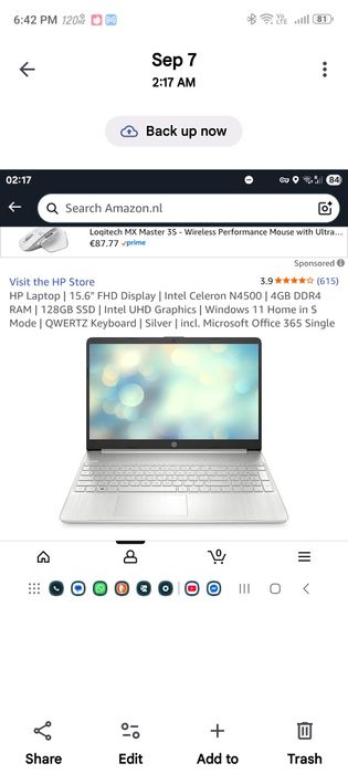 Laptop HP Intel Celeron N4500