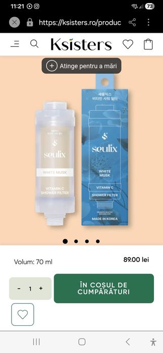 Filtru dus cu vitamine