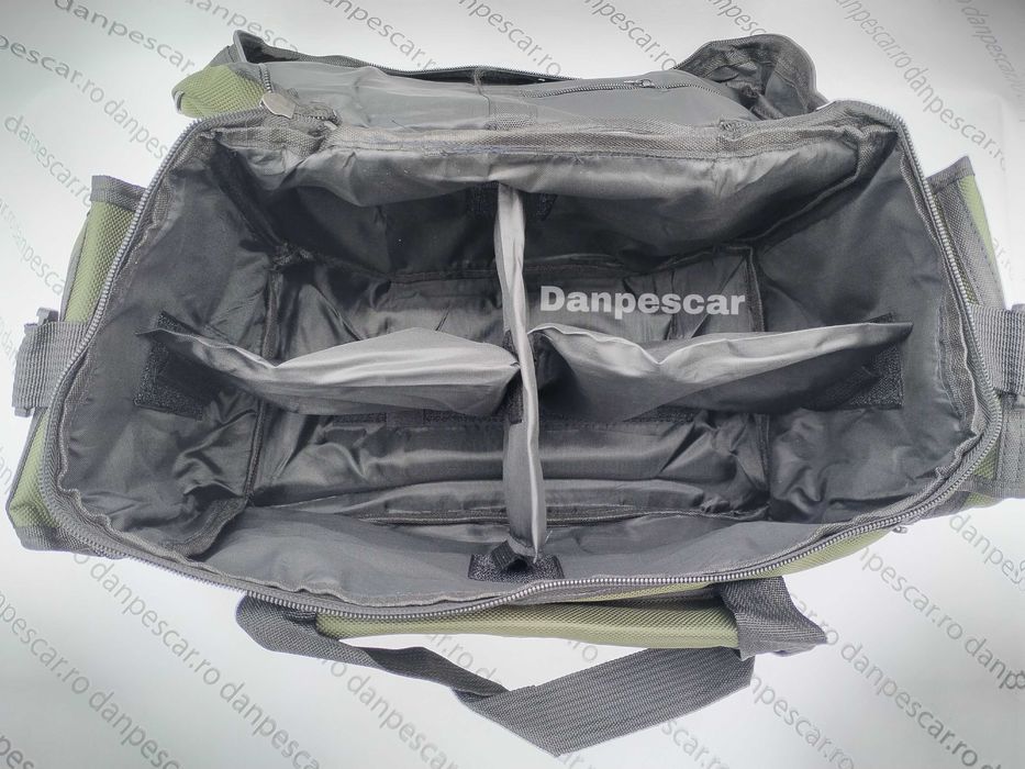 Geanta ROBINHAN pentru accesorii pescuit la crap spinning cu separeuri