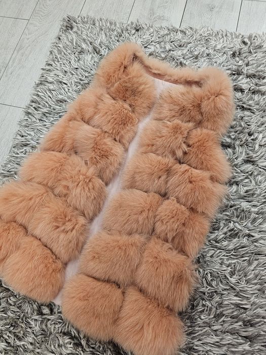 Елек от лисица естествен пух