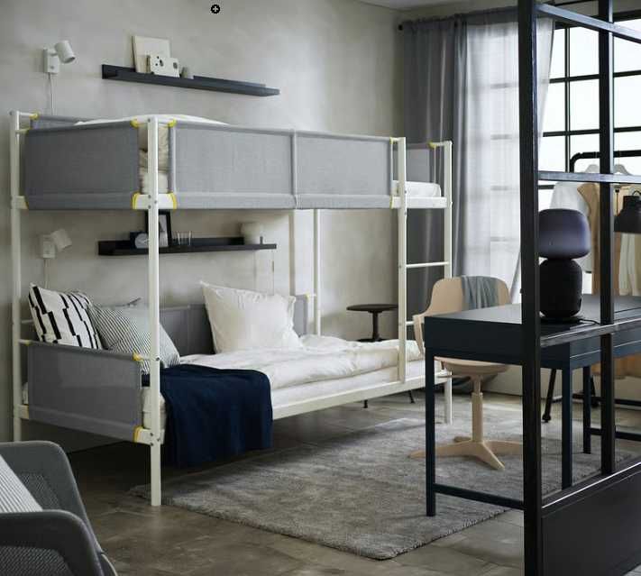 IKEA VITVAL – двуетажно легло (рамка, без матраци)
