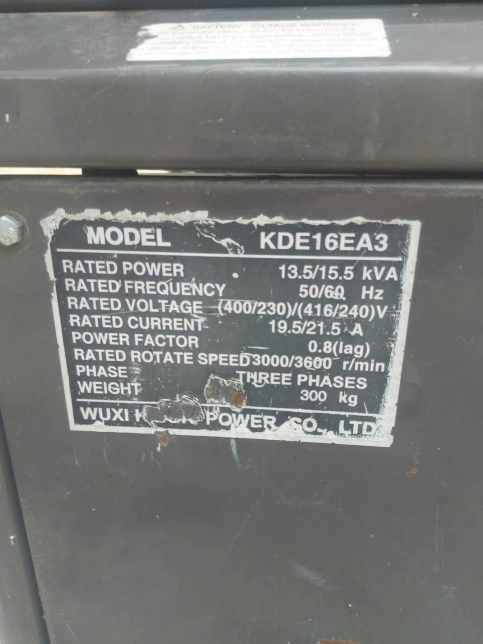 Vand generator trifazic/monofazic KIPOR 15,5 KVA