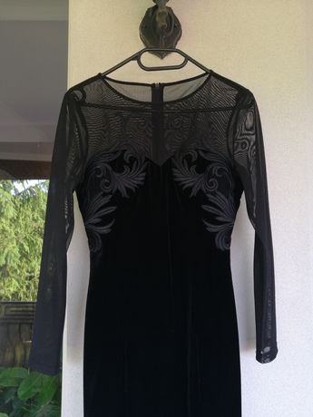 Rochie neagră elegantă din catifea Nissa