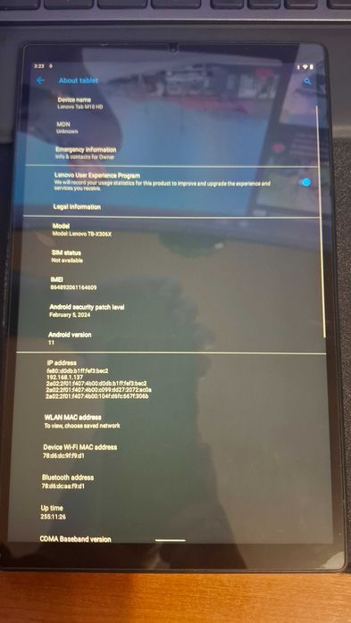 Tableta Lenovo Tab M10 HD (2nd Gen), Octa-Core, 10.1", 4GB RAM, 64GB