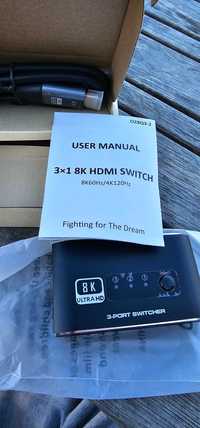 Splitter Switch HDMI 8K, 3 x HDMI nou nefolosit