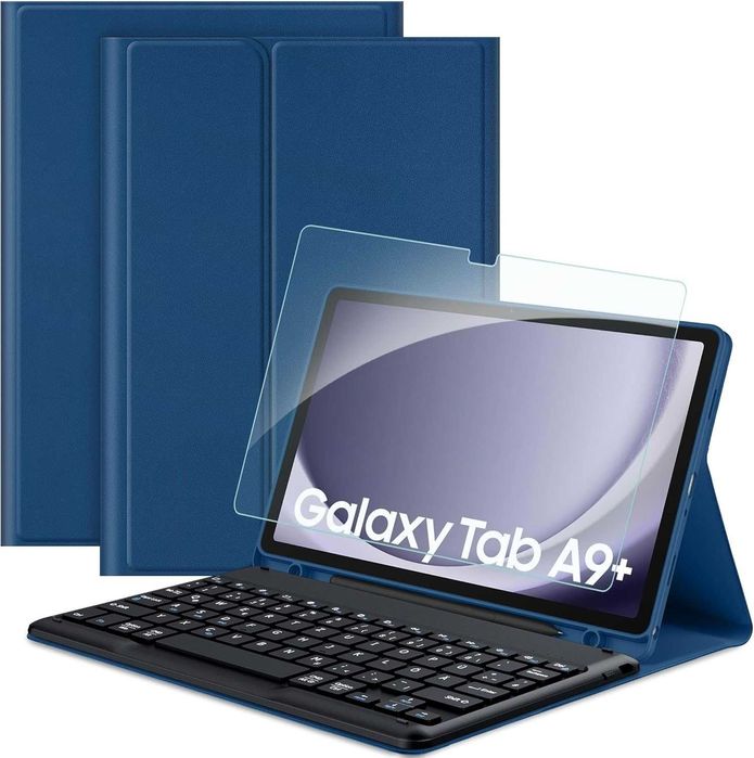 EasyAcc Husă cu Tastatură QWERTZ, Samsung Galaxy Tab S9+, 12,4 Inch