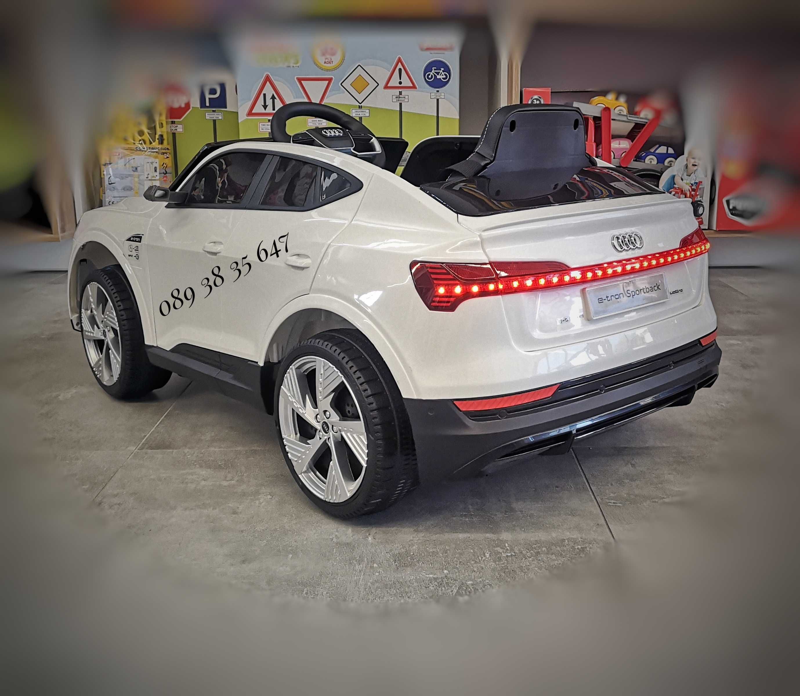 ТОП ЦЕНА!НОВО!Акумулаторен джип Audi Sportback с 12V батерия,меки гуми