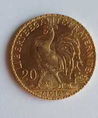 moneda aur 20 franci cocosel