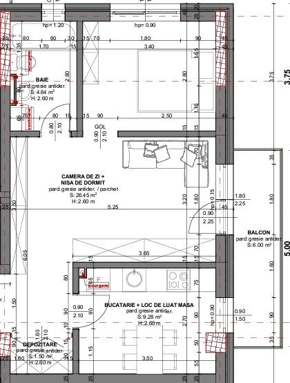 P.F Apartament 3 camere,Bloc Nou