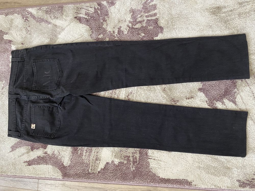 Pantalon negru de blug Versace