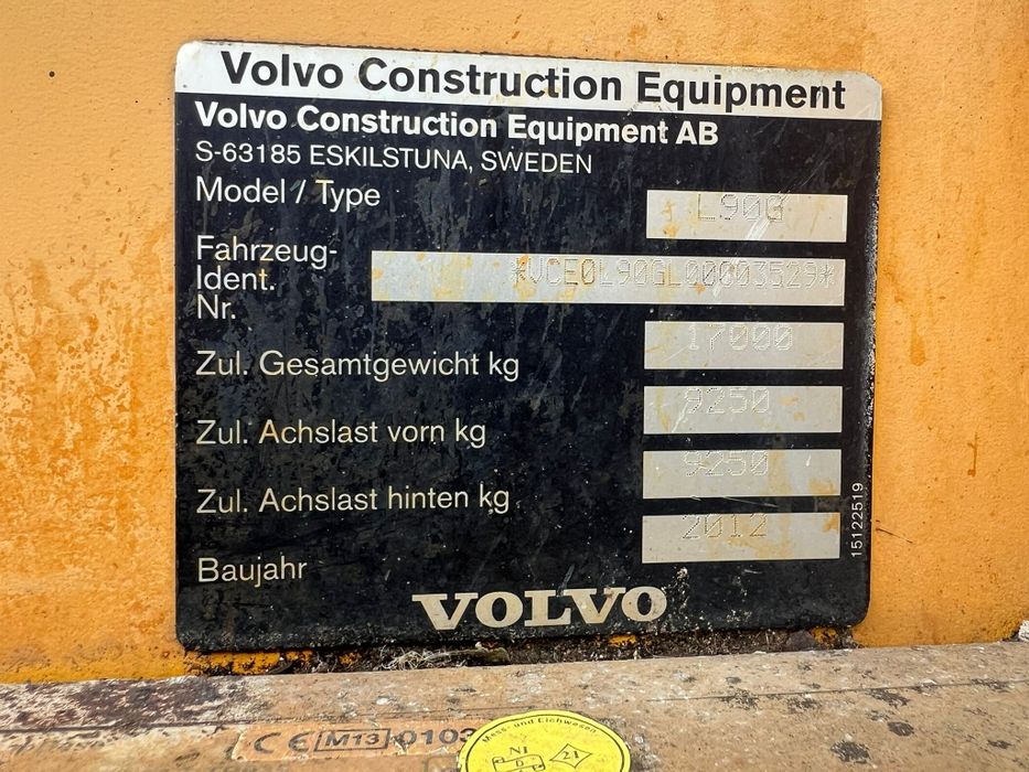 Volvo l90 G  an 2012
