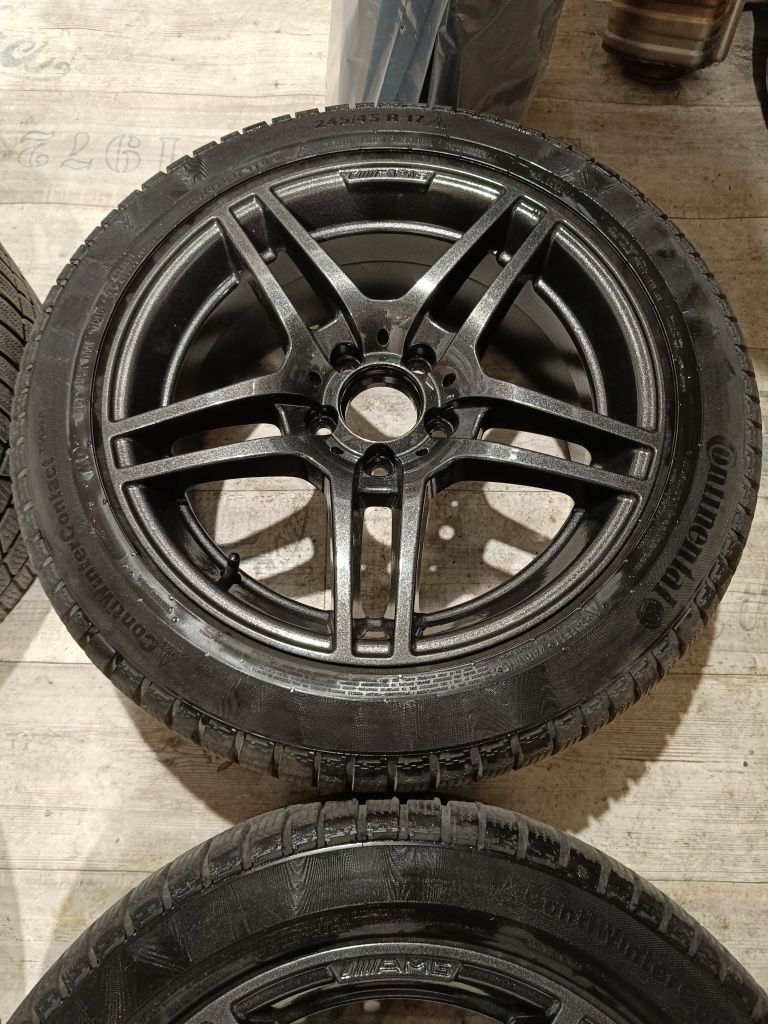 Промо!!!245 45 17 Continental с джанти AMG за Mercedes 17 цола 5 x112