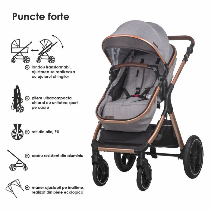 Cărucior Bebe Cocolle Melora 2in1 Landou/Sport