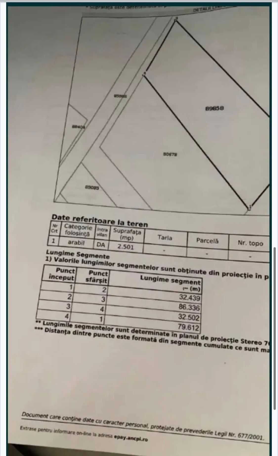 Vand/Inchiriez teren Stefanesti, strada Sticlelor