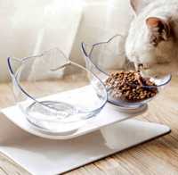 Bol ortopedic pentru hrana si apa pisici
