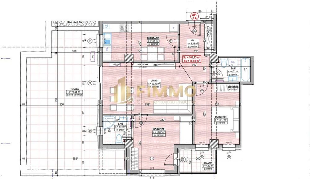 Penthouse | 102mp | Terasa 48,3mp | Traian Vuia | ID:1158