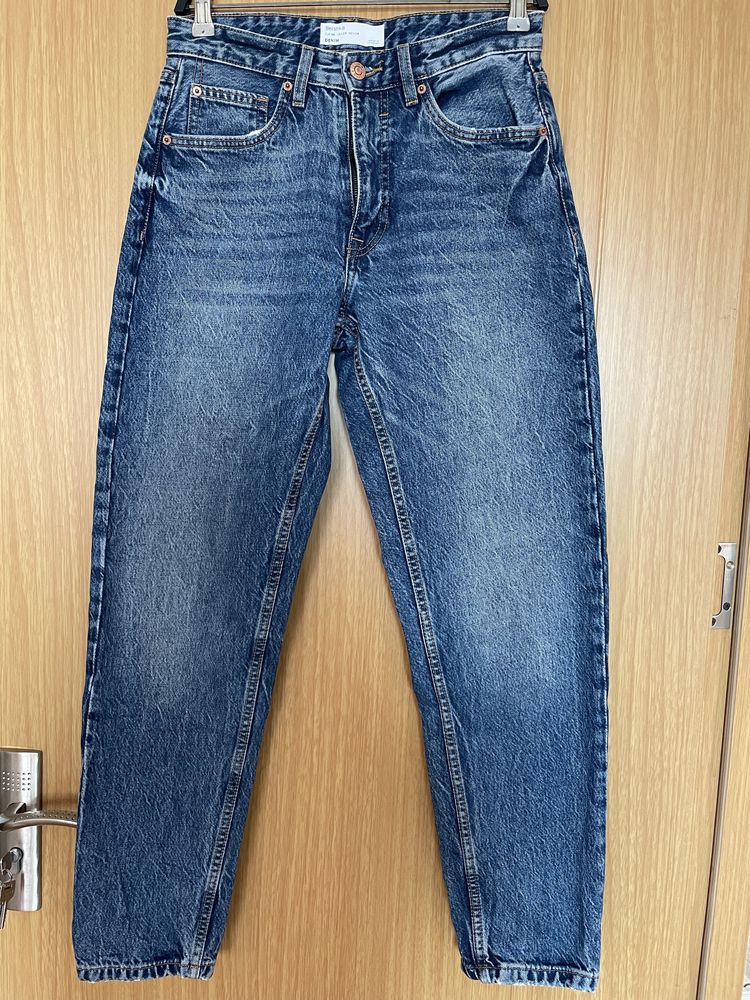 Bershka blue jeans albastru 36