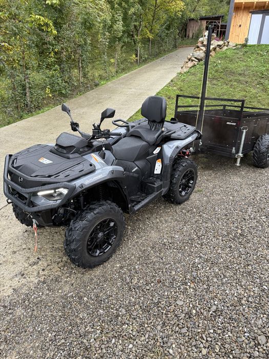 Can Am outlander 1000 2025 4x4 atv + remorca basculabila