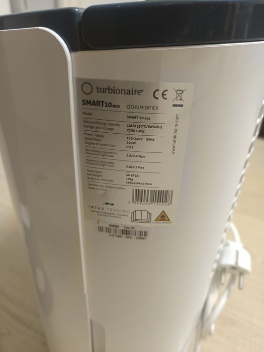 Dezumidificator Turbionaire Smart 10 Eco, 10l/zi , Compresor Utilizare
