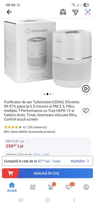 Purificator aer Turbionaire D20AD