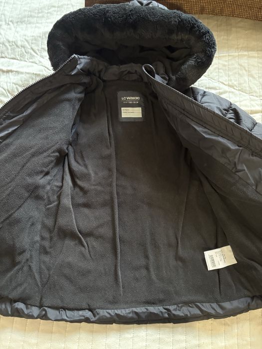 Черно зимно яке за момиче LC Waikiki 4-5 г. 104/110 см