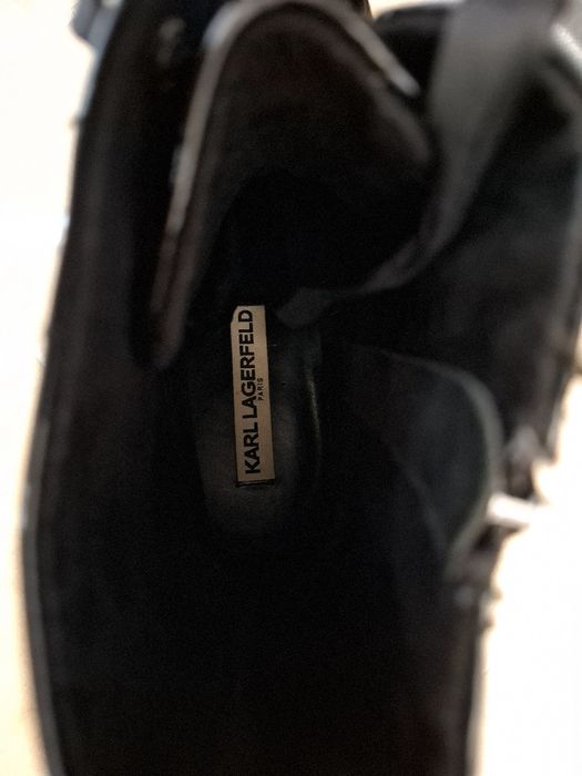 Оригинални дамски боти Karl Lagerfeld Paris – запазени, лъскав лак