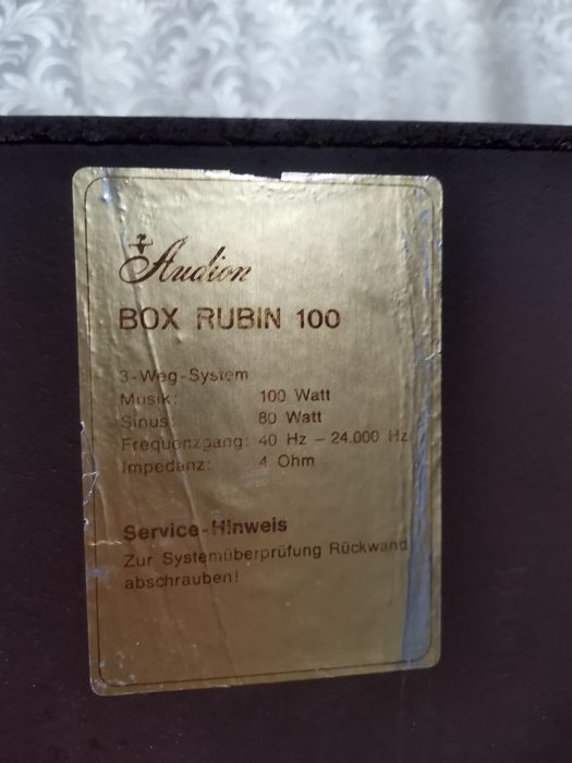 Vând de colecție boxe audion rubin 100