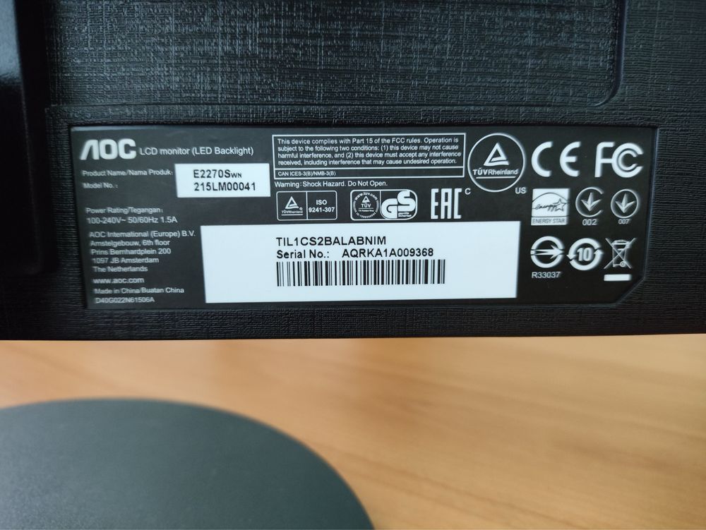 AOC E2270Swn - десктоп монитор
