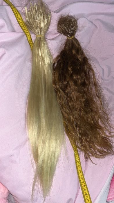 Кератинови кичури естествен косъм