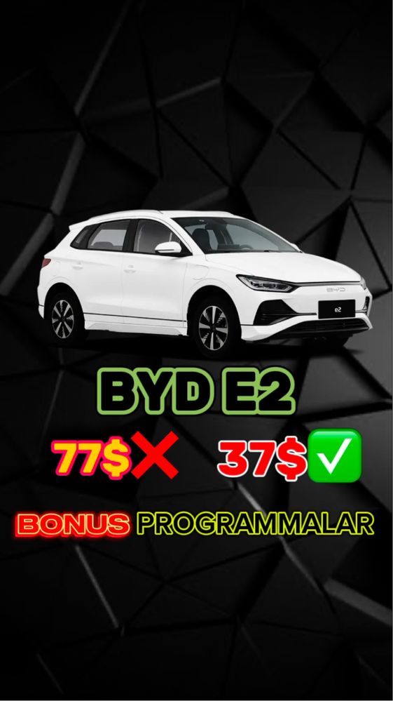 Byd madellariga rusifikatsa smart 2025 restayling Garantiya 1 yil 67$