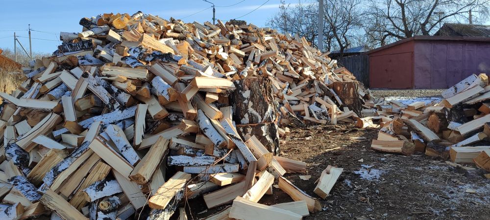 Дрова Колотые кубами машинами.