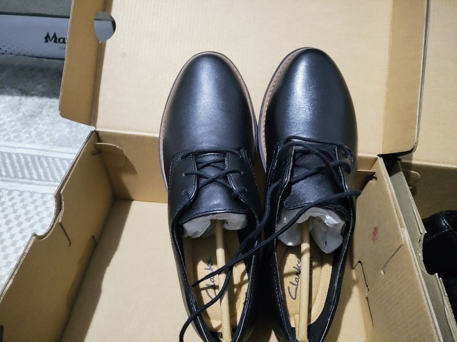 Pantofi CLARCKS, noi, piele, 36