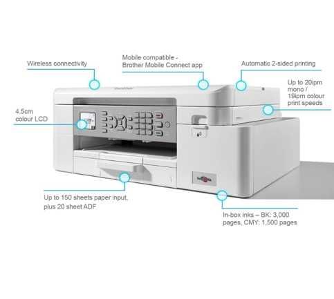 Мултифункционален принтер Brother MFC-J4340DW, цветен мастиленоструен