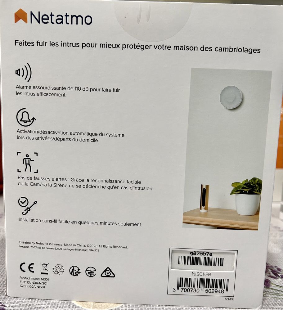 Sirena de interior Netatmo