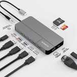 AUIMCE Докинг станция 2х HDMI и USB C порт, до 4K/60Hz, MacOS/Windows