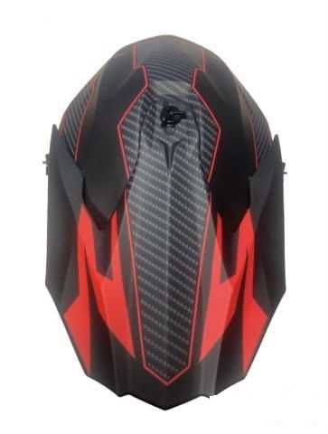 Каска за ендуро крос атв , Matt Black/Red - модел 188