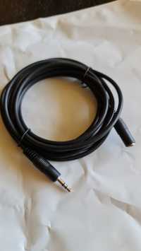 Prelingitor cablu jack 3.5 3m negru