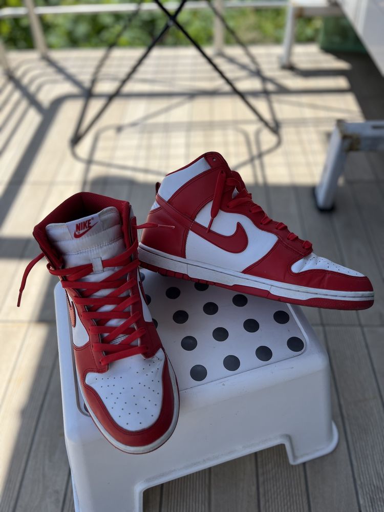 Nike Dunk high university red 45.5