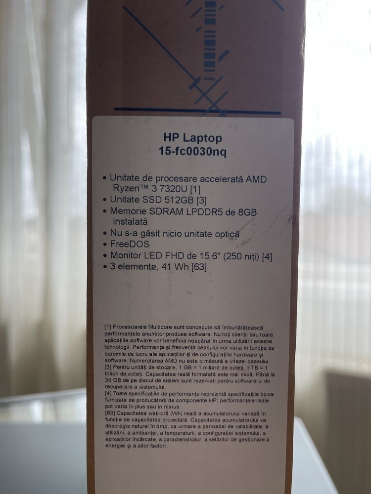 Laptop HP 15-fc0030nq