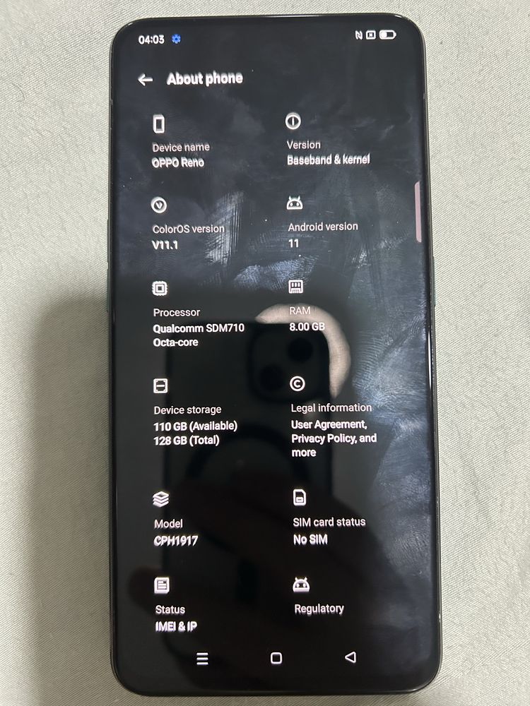 Oppo Reno 128gb 8gb ram