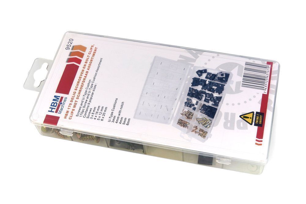Set autofiletante cu cleme 170 piese