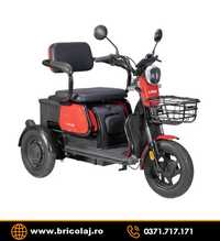 Triciclu electric Fara Permis, Motor 1000W, APEC APM2 Rosu