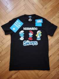 РАЗПРОДАЖБА! Оригинална мъжка тениска Dsquared / Размер М / The Smurfs