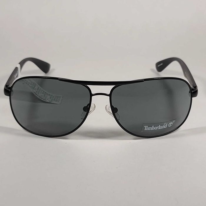 Ochelari de soare Timberland Aviator Matte Black - Green Lens TB7151